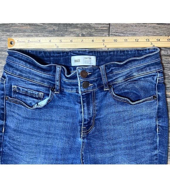BKE Payton Mid Rise Universal Fit Tailored Bootcut Jeans Blue Size 28x29 Western - Picture 6 of 10